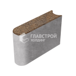 Бордюрный камень БРШ 50.20.8, джафар-оранжевый с мраморной крошкой