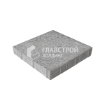 Тротуарная плитка 400х400х60, серо-белая на камне