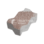 Тротуарная плитка Зигзаг, хаски на камне, 6 см