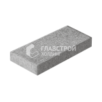 Тротуарная плитка Прямоугольник 10х30х6 см, серо-белая на камне
