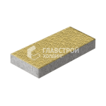 Тротуарная плитка Прямоугольник 100х300х60, желтая с гранитной крошкой