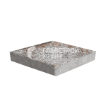 Тротуарная плитка Ромб 3Д, сомон с мраморной крошкой, 6 см